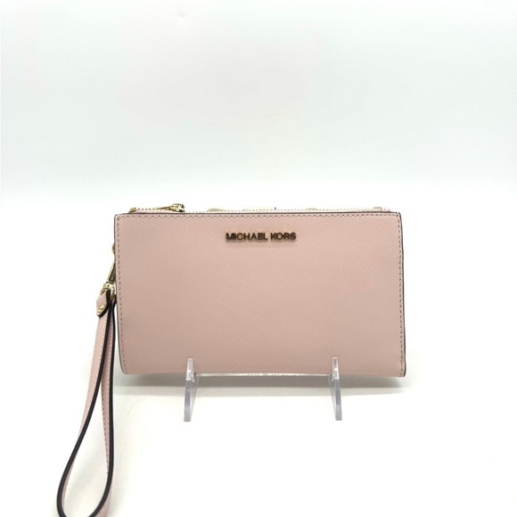 Michael Kors Large Double Zip Wallet Wristlet Light Pink